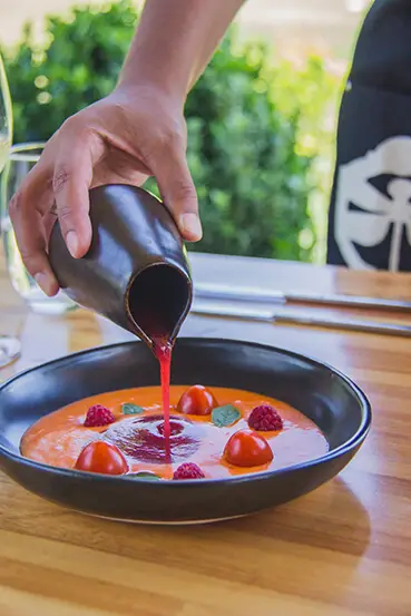 Gastronomía, gazpacho de Postales del Nunca Jamás.